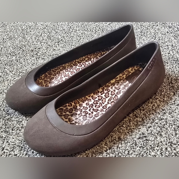 Crocs Mammoth Ballet Flats Brown Womens size 8 - Picture 9 of 10